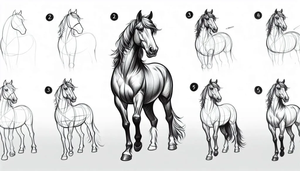 how to draw horse how to draw horse