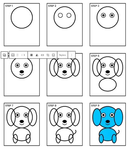 puppy drawing steps all Puppy Drawing all steps