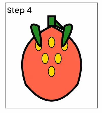 strawberry drawing step 4 01 How to draw strawberry step 4