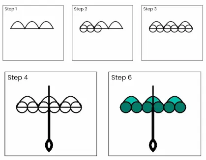 umbrella drawing all steps Umbrella Drawing all steps